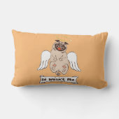 Coussin Rectangle Ce n'était pas moi ange carlin drôle de citation (Verso)