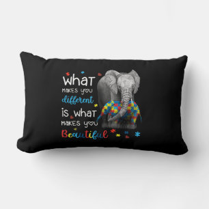 Coussin Rectangle Ce qui vous rend différents Elephant Maman Autisme