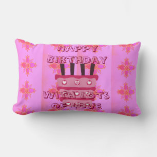 Coussin Rectangle Célébrer dans le style : Beau anniversaire pour la