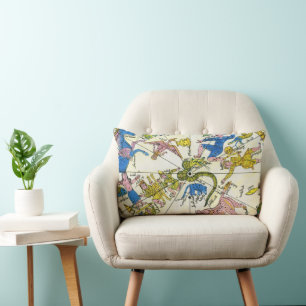 Coussin Rectangle Céleste Vintage, Sphère Arabe, Constellations