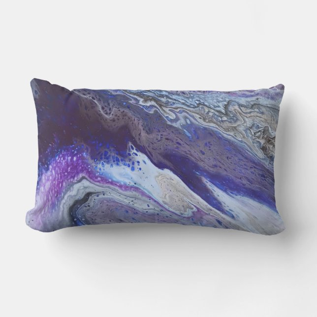 Coussin Rectangle Celestial Blue & Purple Abstract (Recto)