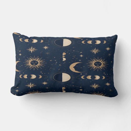 Coussin Rectangle Celestial Moon Stars Pillow (Recto)