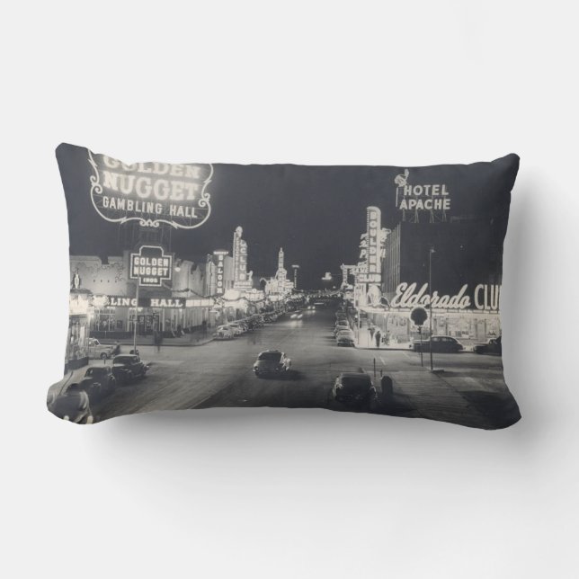 Coussin Rectangle Centre-ville vintage Las Vegas (Recto)