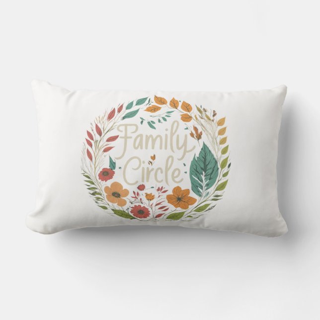 Coussin Rectangle "Cercle familial" (Recto)