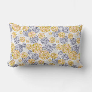 Coussin Rectangle Cercles avec impression peau de léopard jaune et b