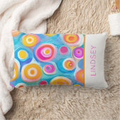 Coussin Rectangle Cercles d'art Abstraits Couleurs vives NOM moderne (Couverture)