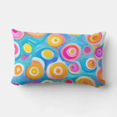 Coussin Rectangle Cercles d'art Abstraits Couleurs vives NOM moderne (Verso)