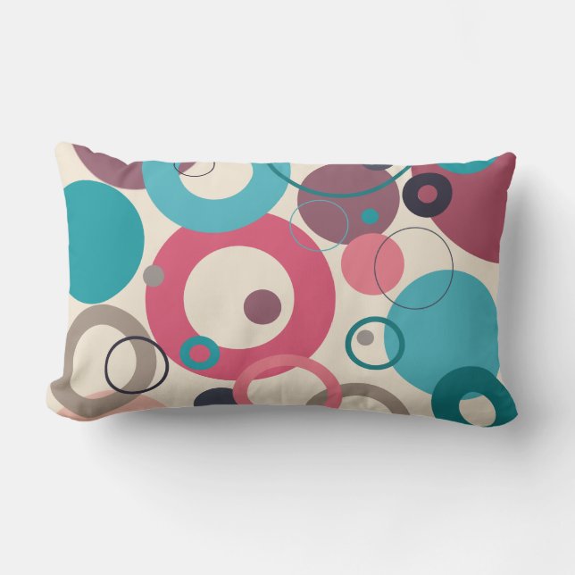 Coussin Rectangle Cercles de l'horizon (Recto)