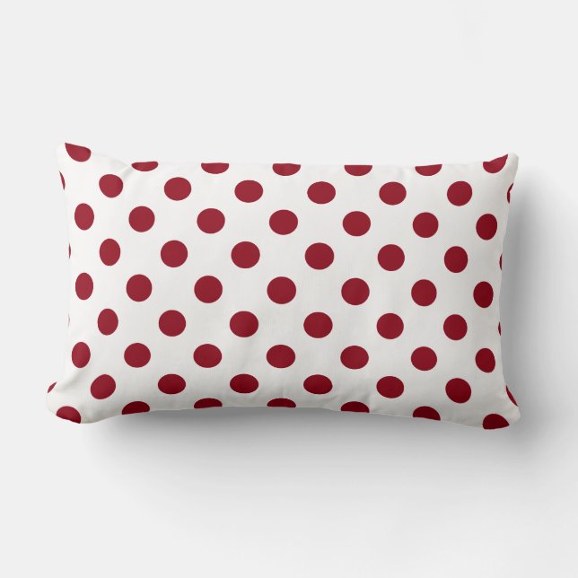 Coussin Rectangle Cercles Pois rouges Crimson (Recto)