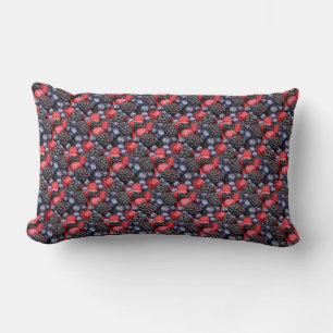 Coussin Rectangle Cerises sucrées Blackberry et Blueberry