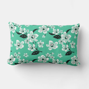 COUSSIN RECTANGLE CERISIER EN FLEURS - SAKURA (MENTHE)