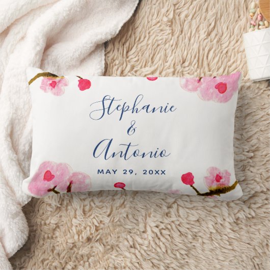 Coussin Rectangle Cerisier Fleur Rose Clair (Couverture)