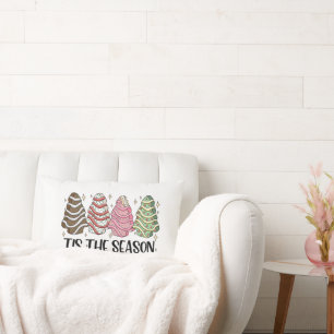 Coussin Rectangle C'est la saison gâteau d'arbre de Noël de vacances