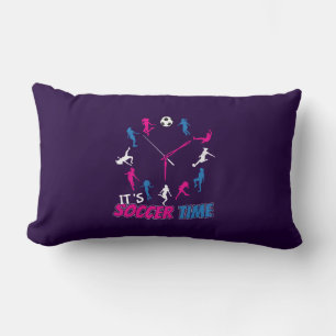 Coussin Rectangle C'est le temps du soccer Citation de soccer pour f