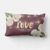 Coussin Rectangle Chaîne wedding shower Hydrangea Lumière Rouge Bour (Verso)