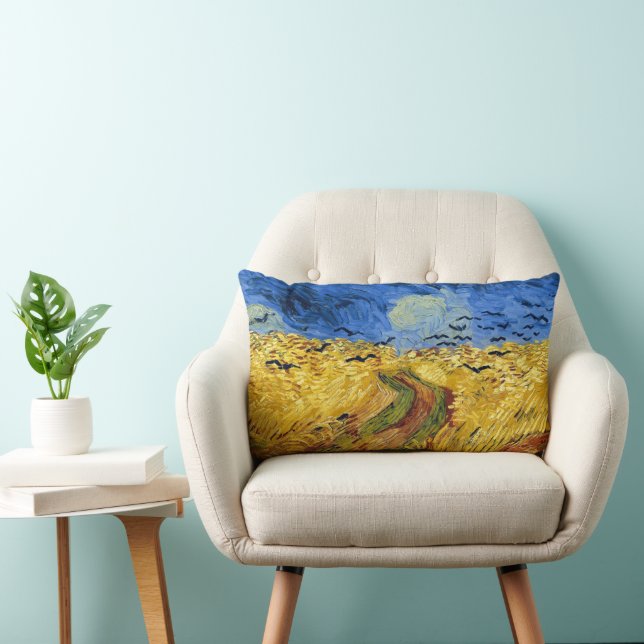 Coussin Rectangle Champ de blé de Van Gogh peinture impressionniste (Chaise)