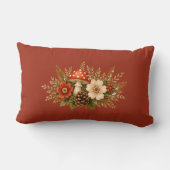 Coussin Rectangle Champignon Rustique de la Forêt Nom personnalisé (Verso)