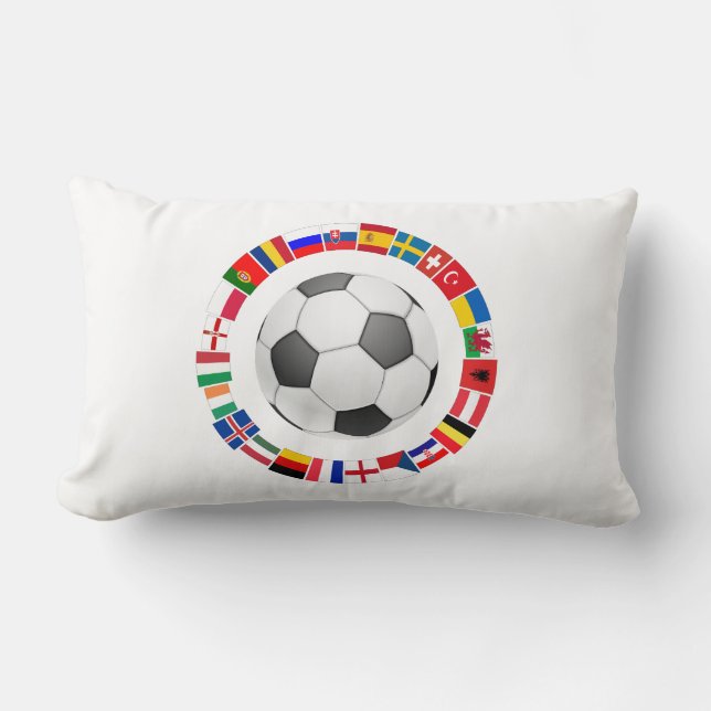 Coussin Rectangle Championnat d'Europe de football 2016 (Recto)