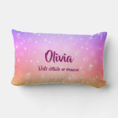 Coussin Rectangle Changer un texte si grand miracle belle fille (Verso)