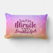 Coussin Rectangle Changer un texte si grand miracle belle fille (Recto)