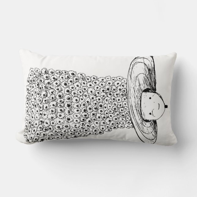 Coussin Rectangle Chapeau de fleurs (Recto)