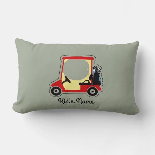 Coussin Rectangle Chariot de golf (Recto)
