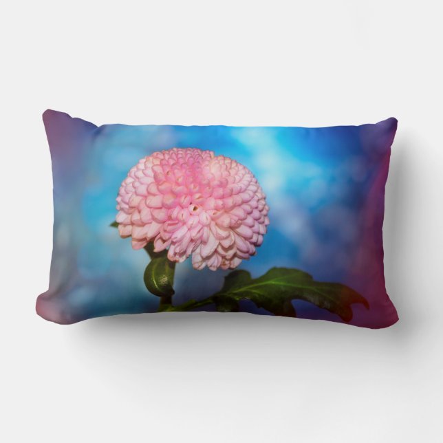 Coussin Rectangle Charme de fleurs en rose (Recto)