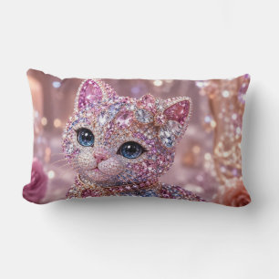 Coussin Rectangle Chat de nuit en velours Esthétique Imprimé