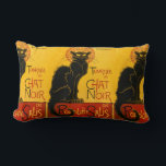Coussin Rectangle Chat noir vintage Art Nouveau Conversation Noir St<br><div class="desc">Le Théophile Alexandre Steinlen Le Conversation Noir Le Conversation Noir est un établissement de divertissement du XIXe siècle, situé dans le quartier bohème de Montmartre à Paris. L'illustration de l'affiche Art Nouveau de Théophile Steinlen datant de 1896 est une publicité pour une visite dans d'autres villes de la troupe de...</div>