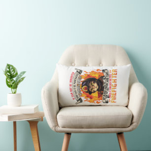 Coussin Rectangle Chat pompier