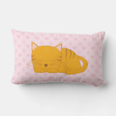 Coussin Rectangle Chat Tabby Orange Dormant (Verso)