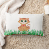 Coussin Rectangle Chat tigré & plante (Couverture)