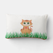 Coussin Rectangle Chat tigré & plante (Verso)