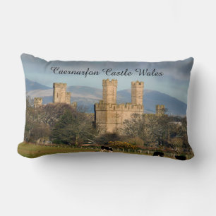 Coussin Rectangle Château de Caernarfon au Pays de Galles.