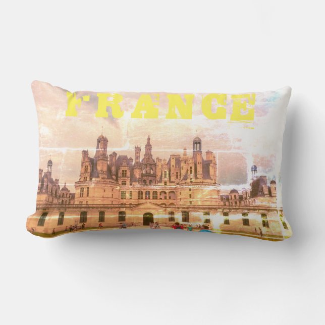Coussin Rectangle Château de Chambord Architecture France (Recto)
