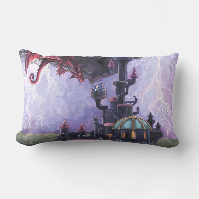 Coussin Rectangle Château du Dragon (Recto)