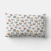 Coussin Rectangle Chats amusants, lait et magie. (Verso)