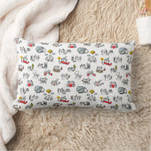 Coussin Rectangle Chats amusants, lait et magie. (Couverture)