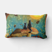 Coussin Rectangle Chats de champignons (Verso)