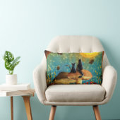 Coussin Rectangle Chats de champignons (Chaise)