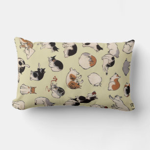 Coussin Rectangle Chats japonais (couleur variable)