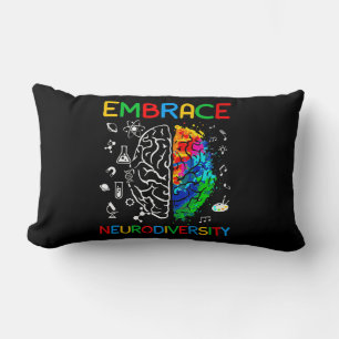 Coussin Rectangle Chemise Neurodiversity Embrasser la Sensibilisatio