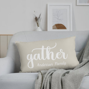 Coussin Rectangle Chèque Buffalo Beige Automne Automne Nom de famill