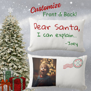 Coussin Rectangle Cher Père Noël drôle Noël mignon gardien saisonnie