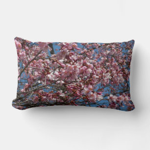 Coussin Rectangle Cherry Blossoms et Blue Sky Spring Floral
