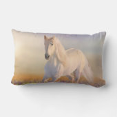 Coussin Rectangle Cheval de rêve courant à travers les fleurs (Verso)
