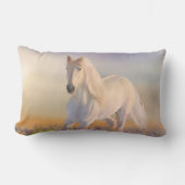Coussin Rectangle Cheval de rêve courant à travers les fleurs (Recto)