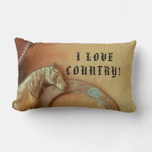 Coussin Rectangle Cheval I LOVE COUNTRY ! ouest /