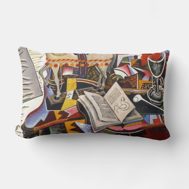 Coussin Rectangle Cheval Pipe Fleur Rouge de Joan Miro (Recto)