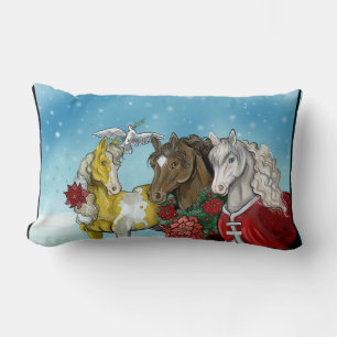 Coussin Rectangle Chevaux de vacances~oreiller